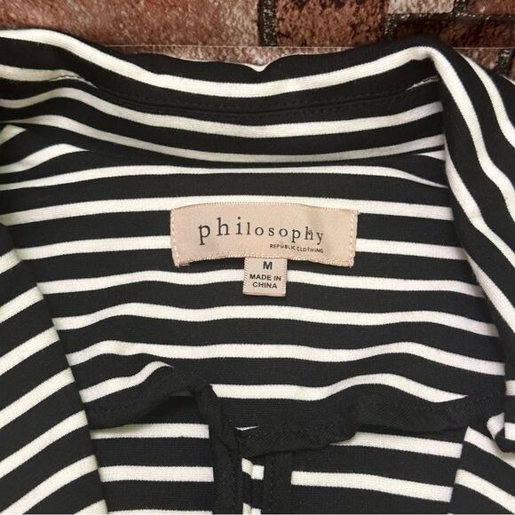 Philosophy blazer jacket stripe black/white size M - Picture 6 of 9